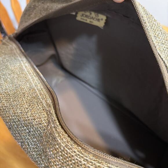 Jordache Tweed Carry On Overnight Bag Tote Luggage Weekender 15.5x11.5x6 Vintage - Picture 11 of 12